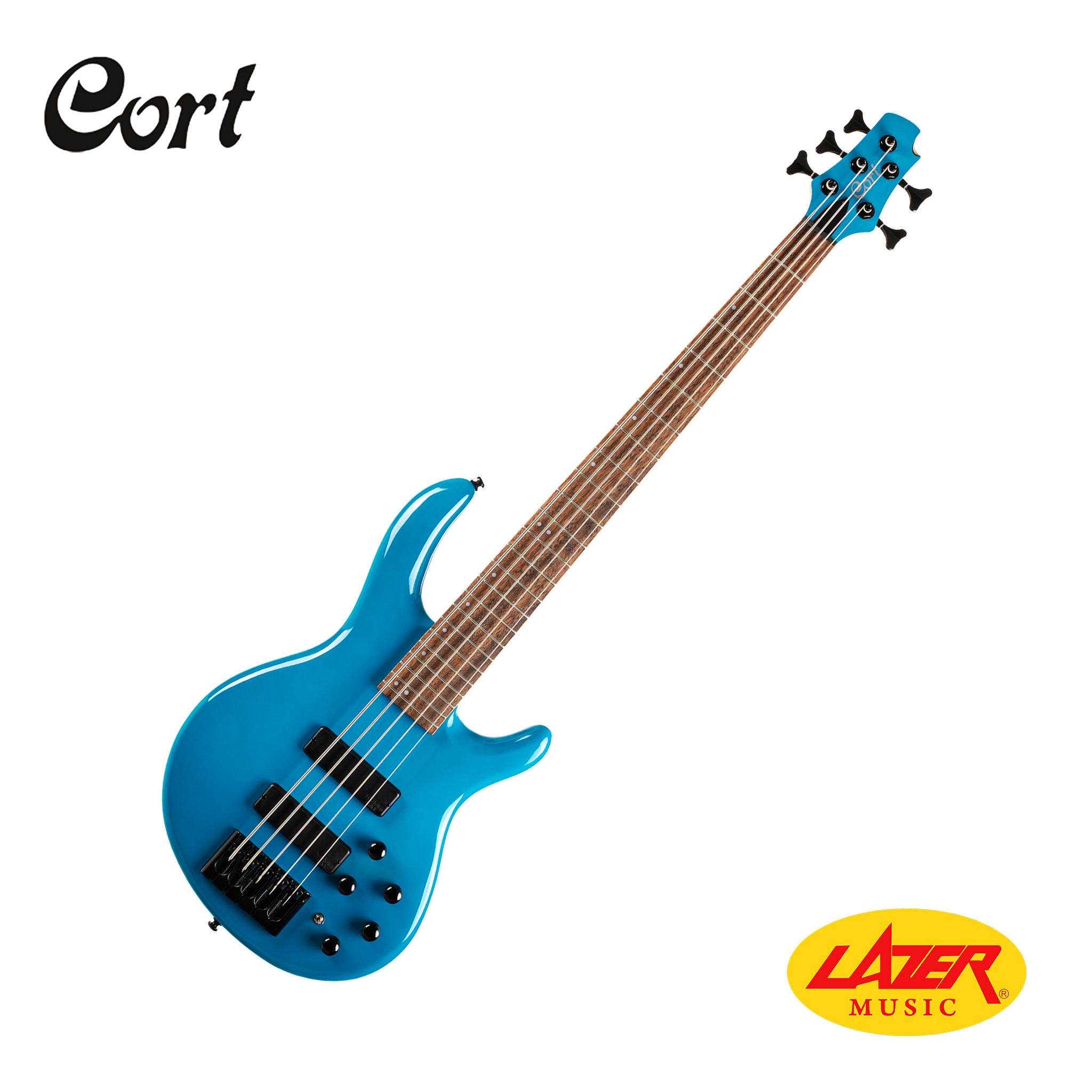 Cort C5 Deluxe Bass Guitar (Blue)